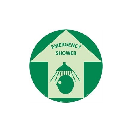 Nmc WALK ON FLOOR SIGN, GLOW, 17, GWFSM8 GWFSM8